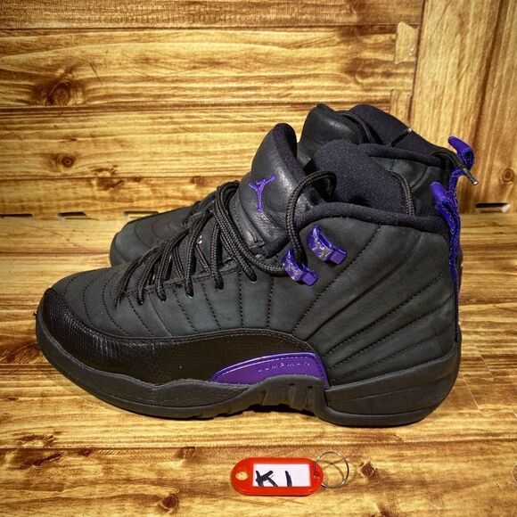 Nike Air Jordan 12 Retro Black Dark Concord Size 6Y DH0905-005 - Picture 1 of 6